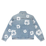 Denim Tears Type-2 All Over Wreath Trucker Jacket Light Was